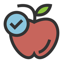 Balanced Diet and apple fruit