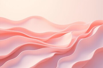 Soft Pink Waves Creating Elegant Flowing Design in Minimalist Style