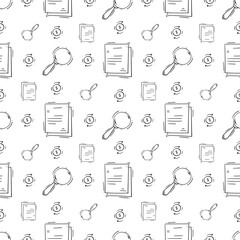 business seamless pattern. doodle startup pattern. business background
