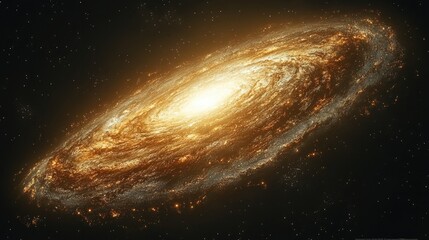 Spiral Galaxy in Deep Space;  Stunning Cosmic View;  Use Science, Education
