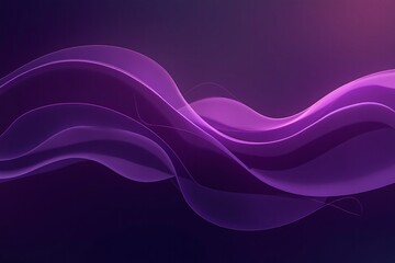 Abstract Purple Waves Flowing Across Dark Background Design