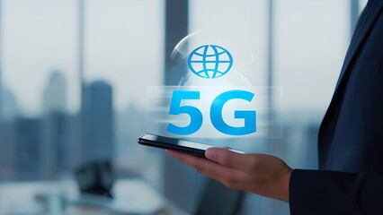 5g technology revolutionizing communication urban office digital content modern environment close-up view connectivity concept