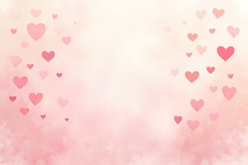 Soft Pink Heart Background with Subtle Blurred Texture Effects