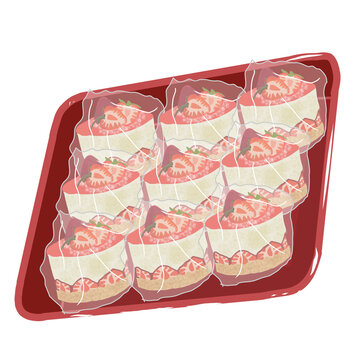 Strawberry and Elderflower Fraisiers dessert 1