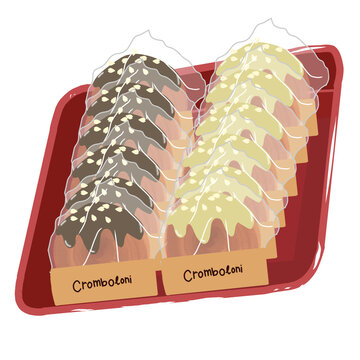 Cromboloni sweet pastry