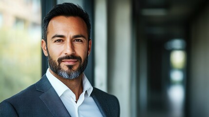 Confident business professional in formal attire, embodying leadership and professionalism.
