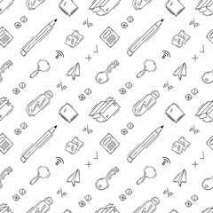 business seamless pattern. doodle startup pattern. business background