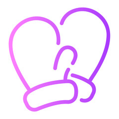 mitten Line Gradient Icon