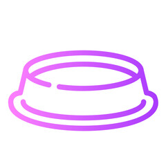 water bowl Line Gradient Icon