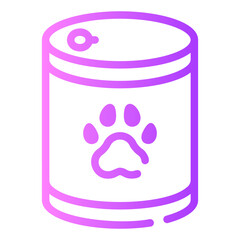 canned food Line Gradient Icon