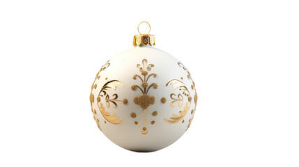 Festive Holiday Bauble with Elegant Design Isolated on Transparent PNG
