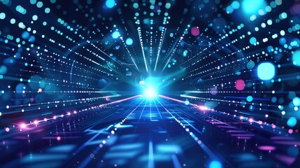 Fototapeta premium Mastering Technology - Themed Event Background Design: A Creative Odyssey