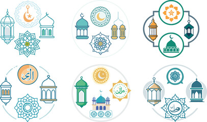 Fototapeta premium Colorful Easter Icons and Elements Seamless Vector Pattern for Decoration and Fun