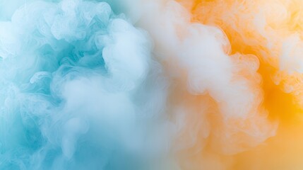 Naklejka premium Abstract Blue and Orange Swirling Clouds Texture Background