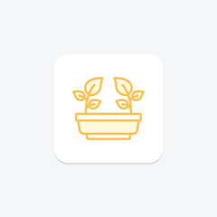 Planters duotone line icon, vector, pixel perfect, illustrator file