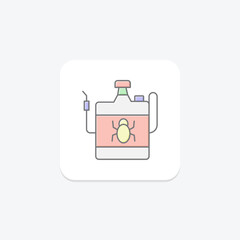 Pesticide lineal color icon, vector, pixel perfect, illustrator file