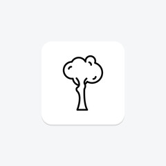 Trees line icon, vector, pixel perfect, illustrator file