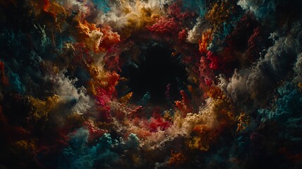 Obraz premium Abstract Colorful Swirling Nebula Background