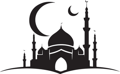 Moonlit Majesty: The Enchanting Silhouette of an Islamic Icon
