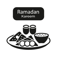 Ramadan Kareem abstract template with post poster or banner design 
