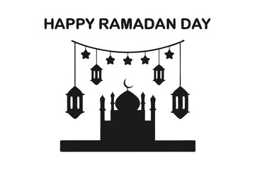 Ramadan Kareem abstract template with post poster or banner design 