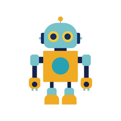 ブルーのかわいいロボットのイメージ