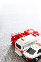 待機するパトカーたち2