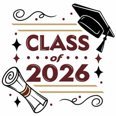 Class of 2026 Graduate Banner - Perfect for T-Shirts 