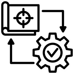 Pilot Project Outline Icon