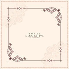 Ethnic classic decorative floral frame background