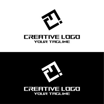creative letter logo fj design vector