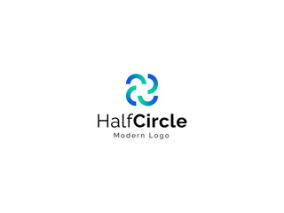 Half Circle Modern Logo