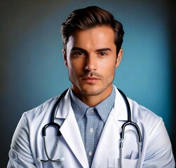 portrait of a handsome doctor