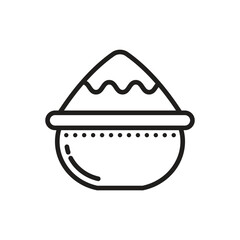 Holi vector icon design with white background