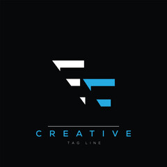 E and F logo design. EF creative Monogram Logo. This logo design is the process of creating a visual symbol that represents a brand, company, or individual.
