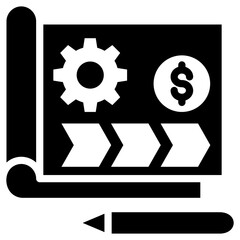 Business Model Glyph Icon
