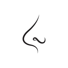 nose logo icon illustration flat