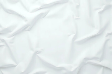 Obraz premium Abstract White Bedding Sheets or White wrinkled fabric background texture and Texture with copy-space :Creased or wrinkled white fabric,Soft focus