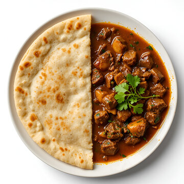 beef curry with roti 