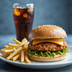 hamburger and fries and cola, deals 