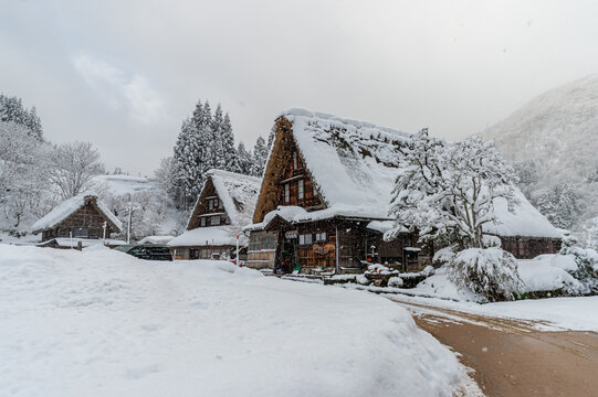 五箇山 菅沼合掌造り集落 雪景色