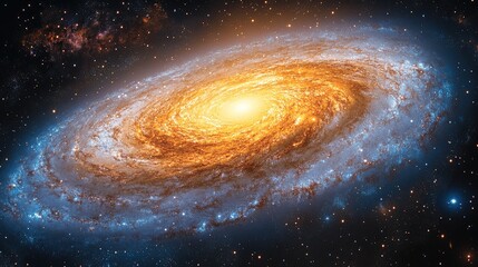 Fototapeta premium Spiral Galaxy in Deep Space. Potential Stock Use Astronomy
