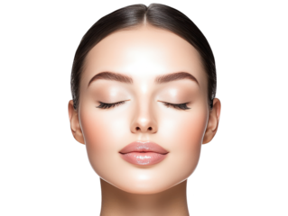 Mesmerizing beauty, a closeup portrait of woman with stunning eye makeup and long eyelashes