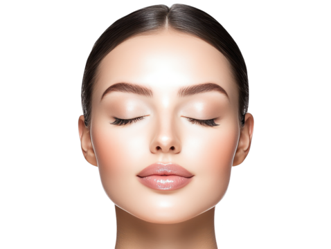 Mesmerizing beauty, a closeup portrait of woman with stunning eye makeup and long eyelashes