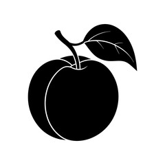 Fototapeta premium Apricot silhouette vector