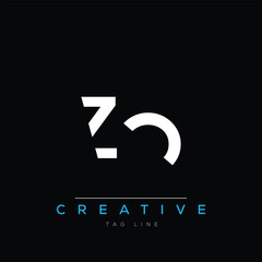 Z and O logo design. ZO creative Monogram Logo. This logo design is the process of creating a visual symbol that represents a brand, company, or individual.