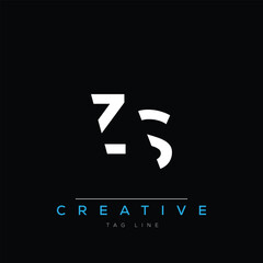 Z and S logo design. ZS creative Monogram Logo. This logo design is the process of creating a visual symbol that represents a brand, company, or individual.