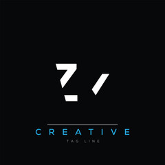 Z and Y logo design. ZY creative Monogram Logo. This logo design is the process of creating a visual symbol that represents a brand, company, or individual.