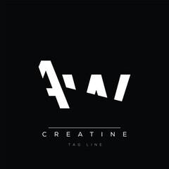 A and W logo design. AW creative Monogram Logo. This logo design is the process of creating a visual symbol that represents a brand, company, or individual.