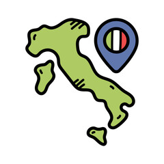 Map of Italy Marker